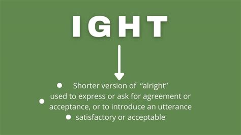 ight meaning in chat